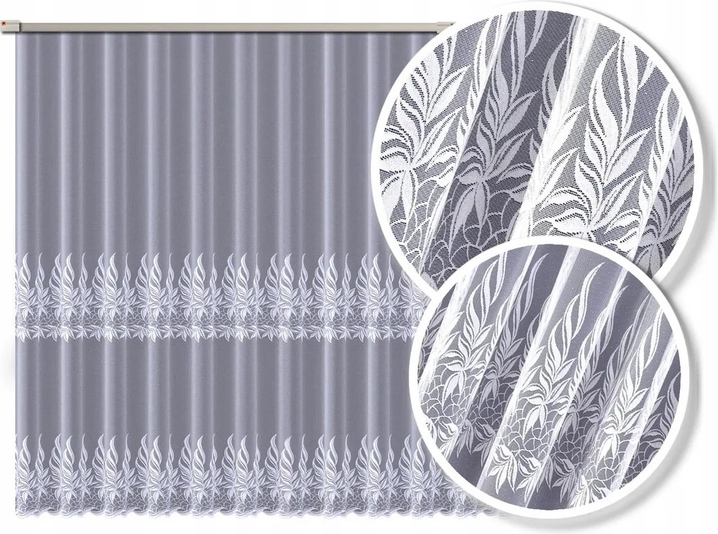 Mg Függöny 618/466 Fehér 400x250cm Kész Szalaggal K