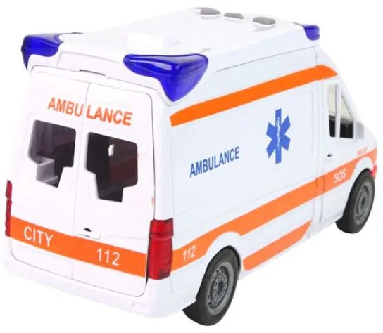 Interaktív Ambulance + Hordágy Fény és hanghatások! Ajtók nyitása 25 Cm