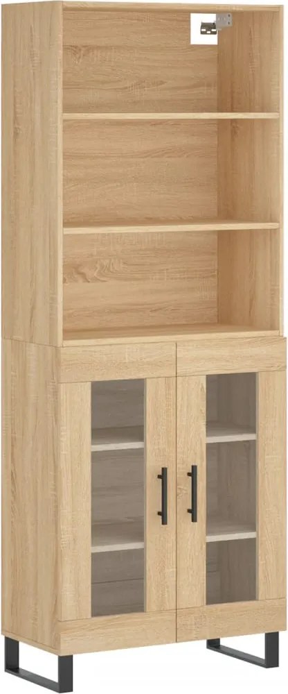 vidaXL sonoma tölgy szerelt fa magasszekrény 69,5 x 34 x 180 cm