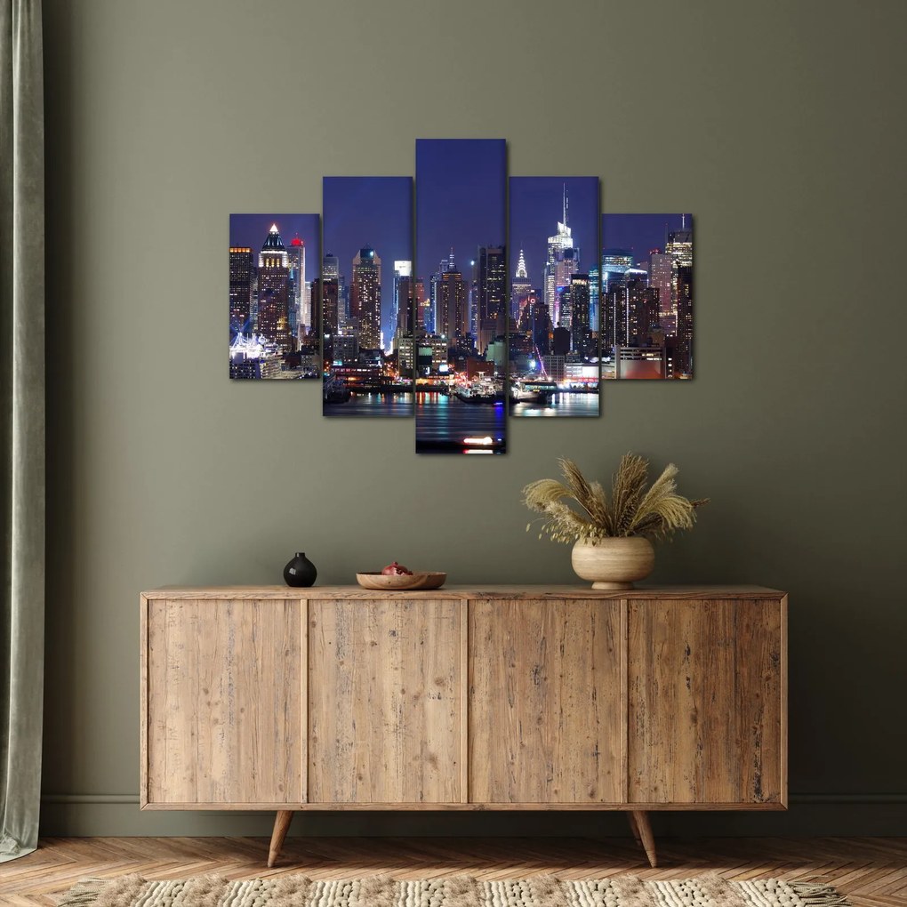Kép - New York-i felhőkarcolók megvilágítva (150x105 cm)