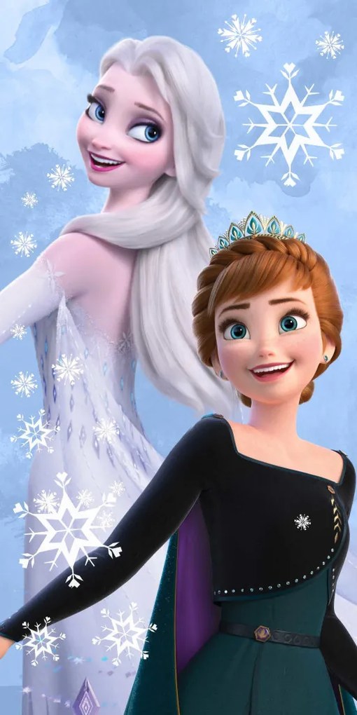 Disney Jégvarázs Royal Sisters fürdőlepedő, strand törölköző 70x140cm