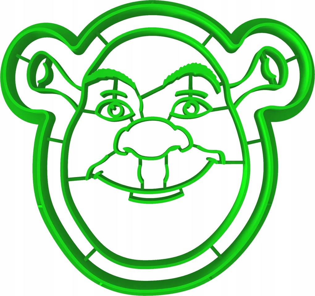 Sütemény lyukasztó forma Shrek 1 8cm