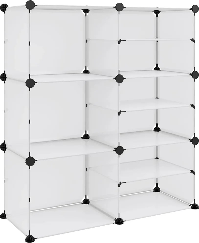 vidaXL átlátszó polipropilén cipőtartó 84 x 31,5 x 93 cm