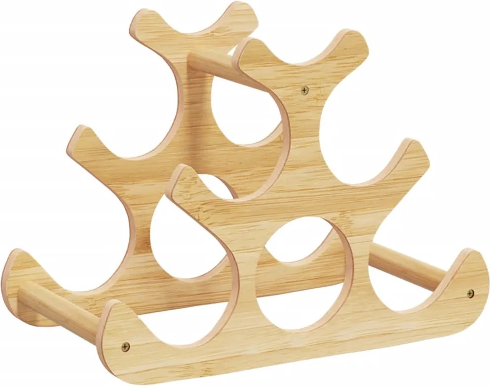 vidaXL bambusz bortartó 6 palackhoz 35 x 18 x 25,5 cm