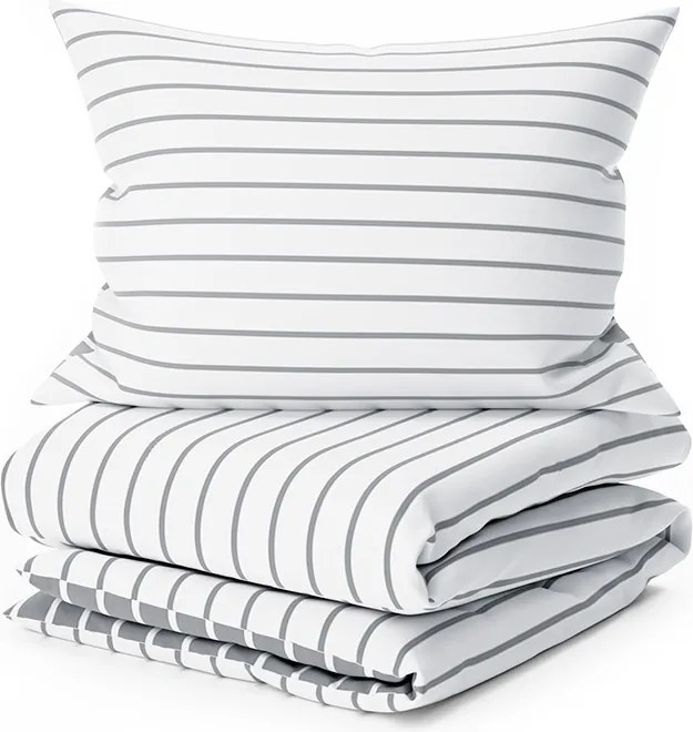 Renforcé pamut ágyneműhuzat CAPRIVI szürke gombokkal Ágyneműhuzat mérete: 70 x 90 cm | 140 x 220 cm