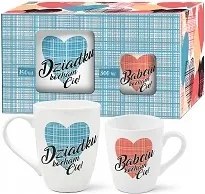 2 Db-os Bögre Szett 750/300 ml Nagypapa Nagymama Szeretem