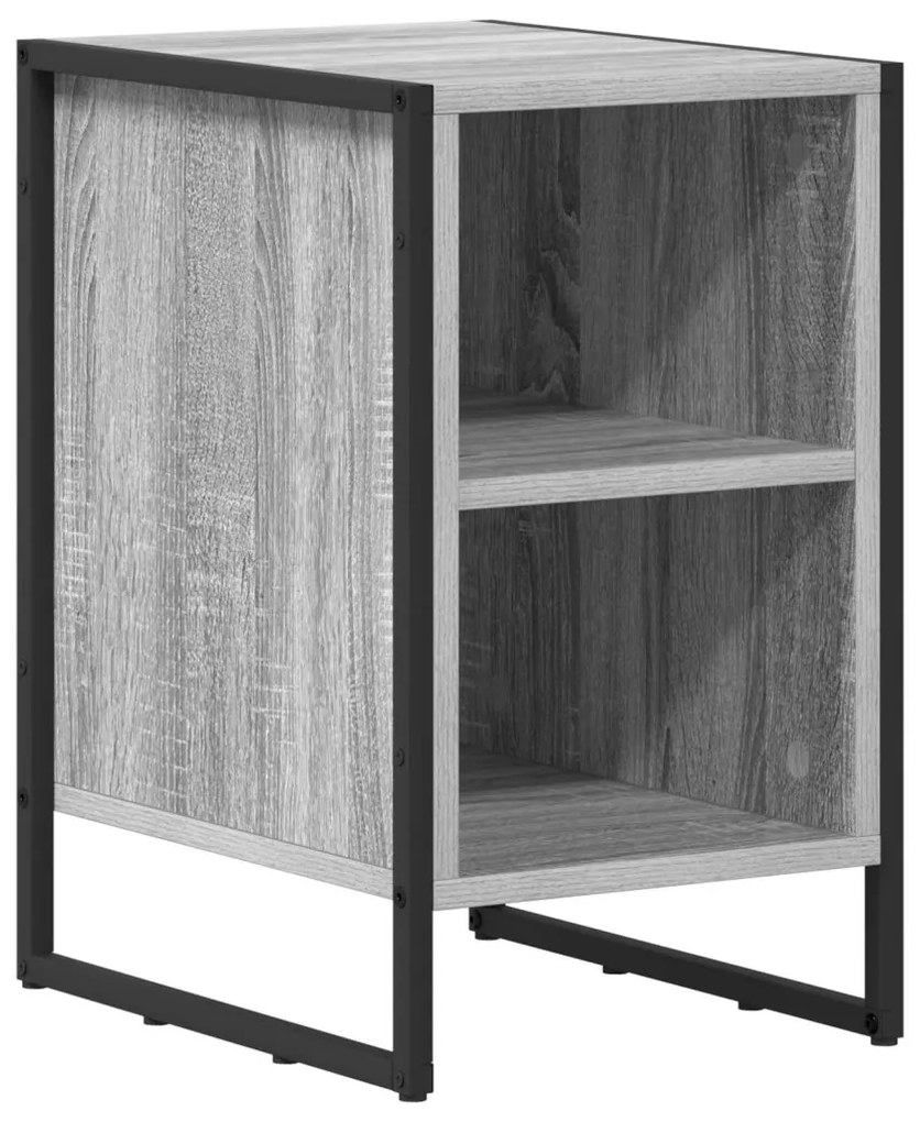 Éjjeli asztal 2 pcs Szürke Sonoma 39.5 x 30 x 50 cm Faanyag