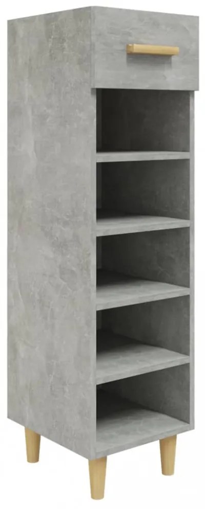 betonszürke szerelt fa cipősszekrény 30 x 35 x 105 cm