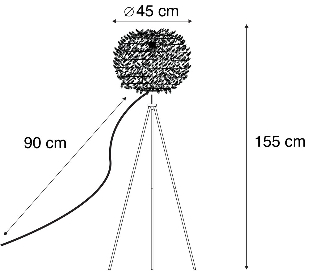 Romantikus állólámpa fehér - Feather