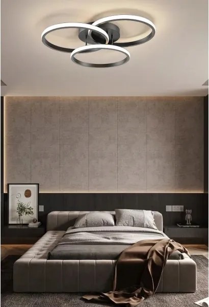 LED dimmelhető mennyezeti lámpatest LED/70W/230V 3000-6500K fekete + távirányító