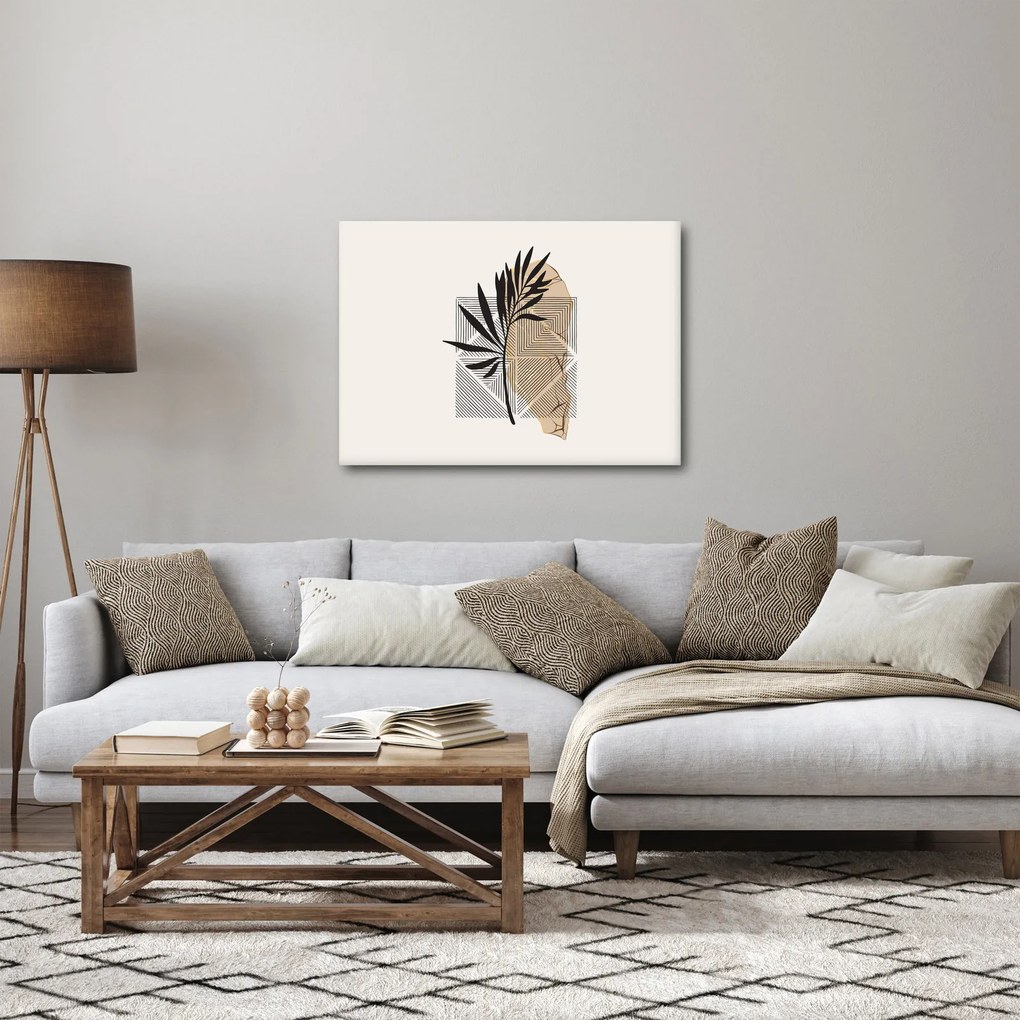 Kép - Absztrakció trópusi levelekkel N⁰1 (70x50 cm)
