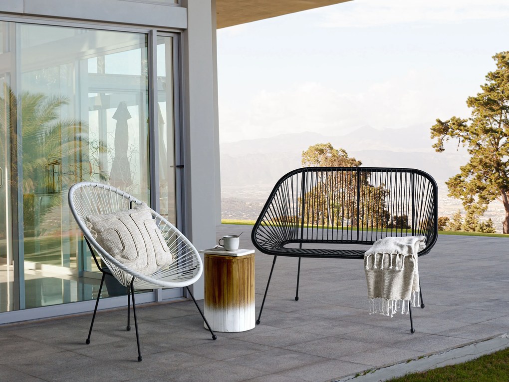 Fekete rattan kerti pad 114 cm ACAPULCO Beliani