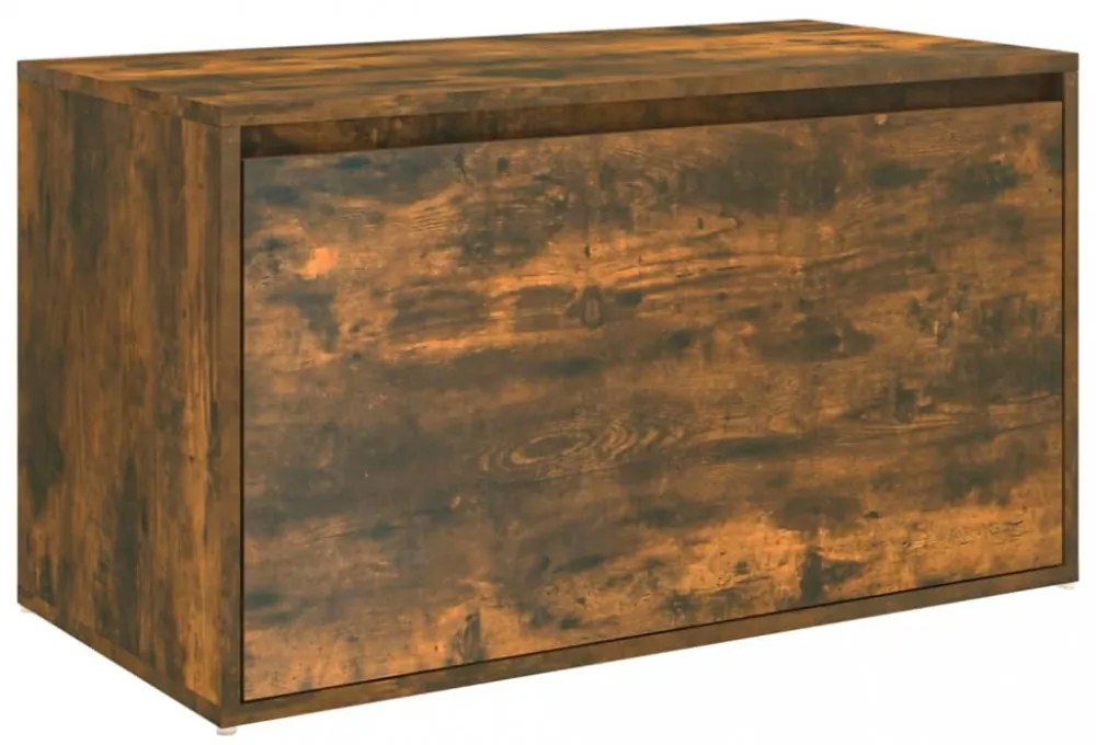 füstös tölgy színű szerelt fa előszobapad 80 x 40 x 45 cm