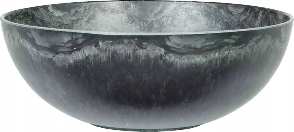 Tál 20cm kerek Dekoratív újrahasznosított műanyag patera szürke