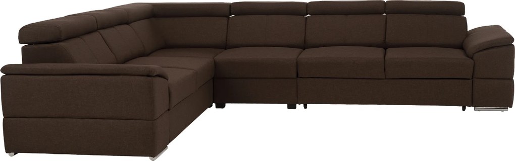 Ülőgarnitúra, szövet csoki, SEGORIA LUX