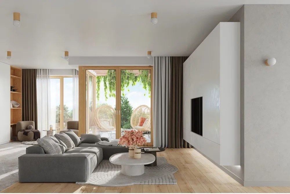 Fehér-natúr színű fali lámpa ø 12 cm Surtur – Sollux