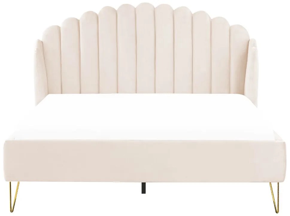 Franciaágy 160 cm Alise (szürkésbarna) (ágyráccsal). 1077501