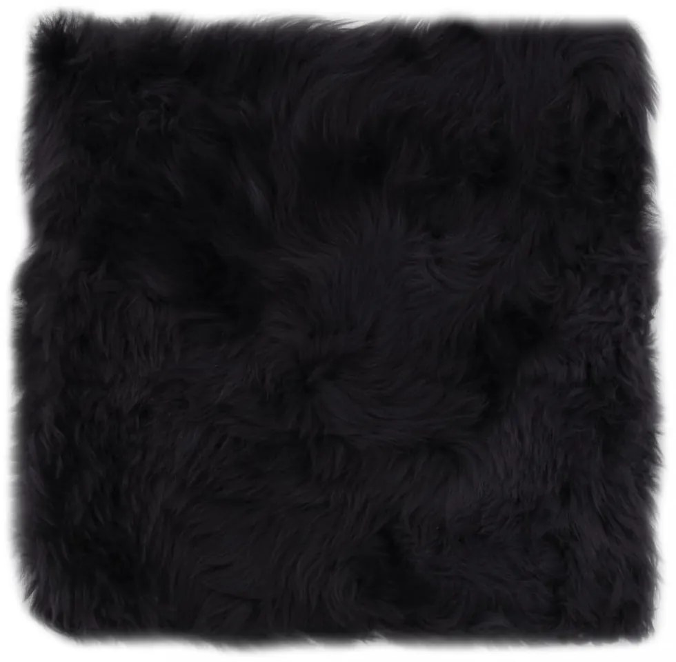 2 db sötétszürke valódi báránybőr székpárna 40 x 40 cm