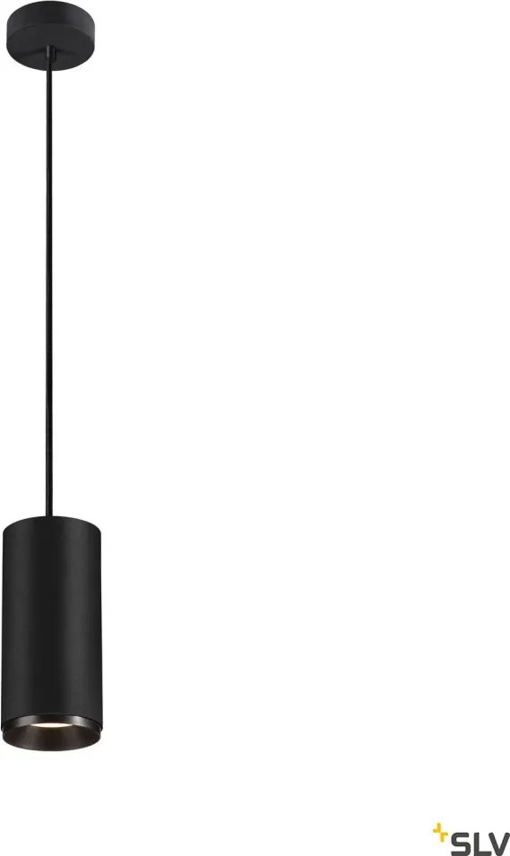 SLV 1004356 NUMINOS PD PHASE L Hengeres Függesztett Lámpa Fekete LED IP20