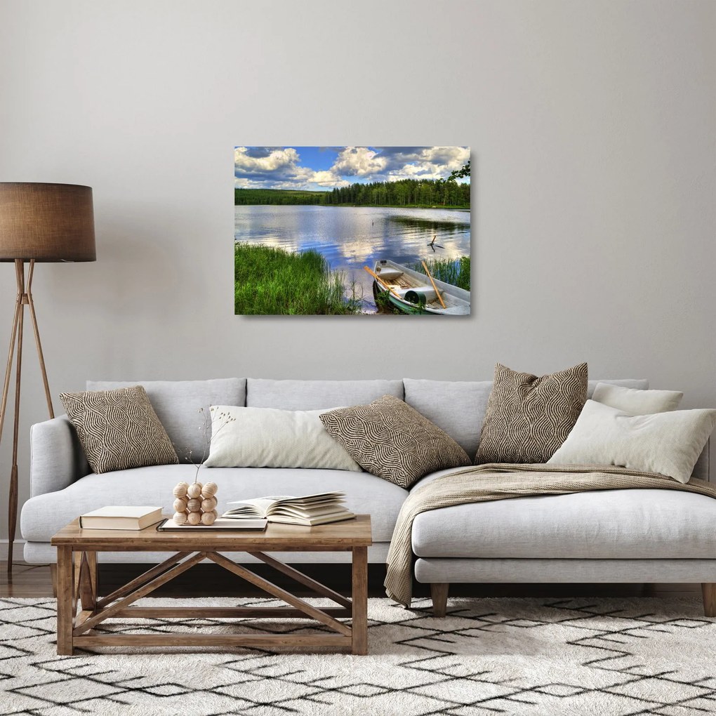 Üveg kép - Festői falu (70x50 cm)