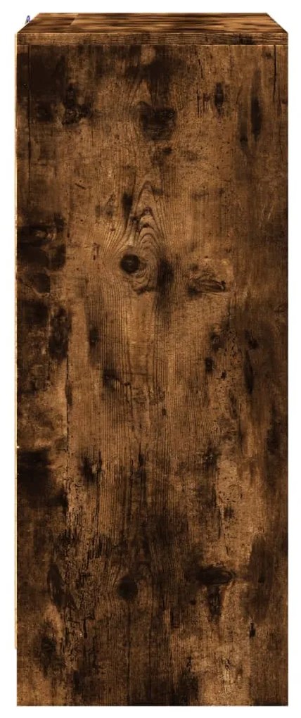 füstös tölgy szerelt fa tálalószekrény LED-del 77 x 34 x 85 cm