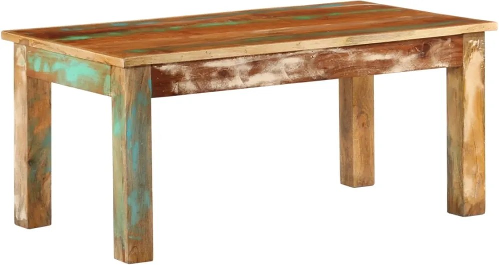 vidaXL tömör újrahasznosított fa dohányzóasztal 100 x 55 x 45 cm