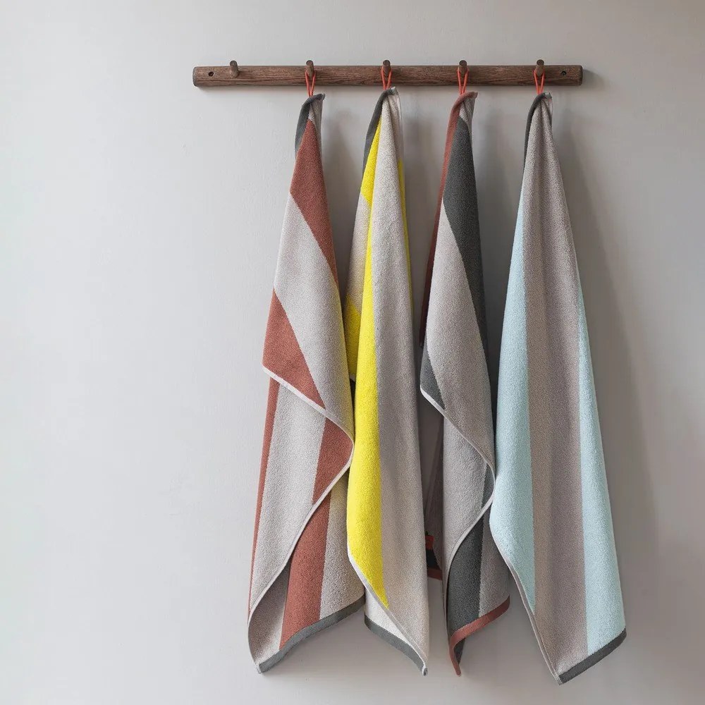 Sárga frottír bio pamut törölköző szett 2 db-os 40x55 cm Diagonal – Mette Ditmer Denmark