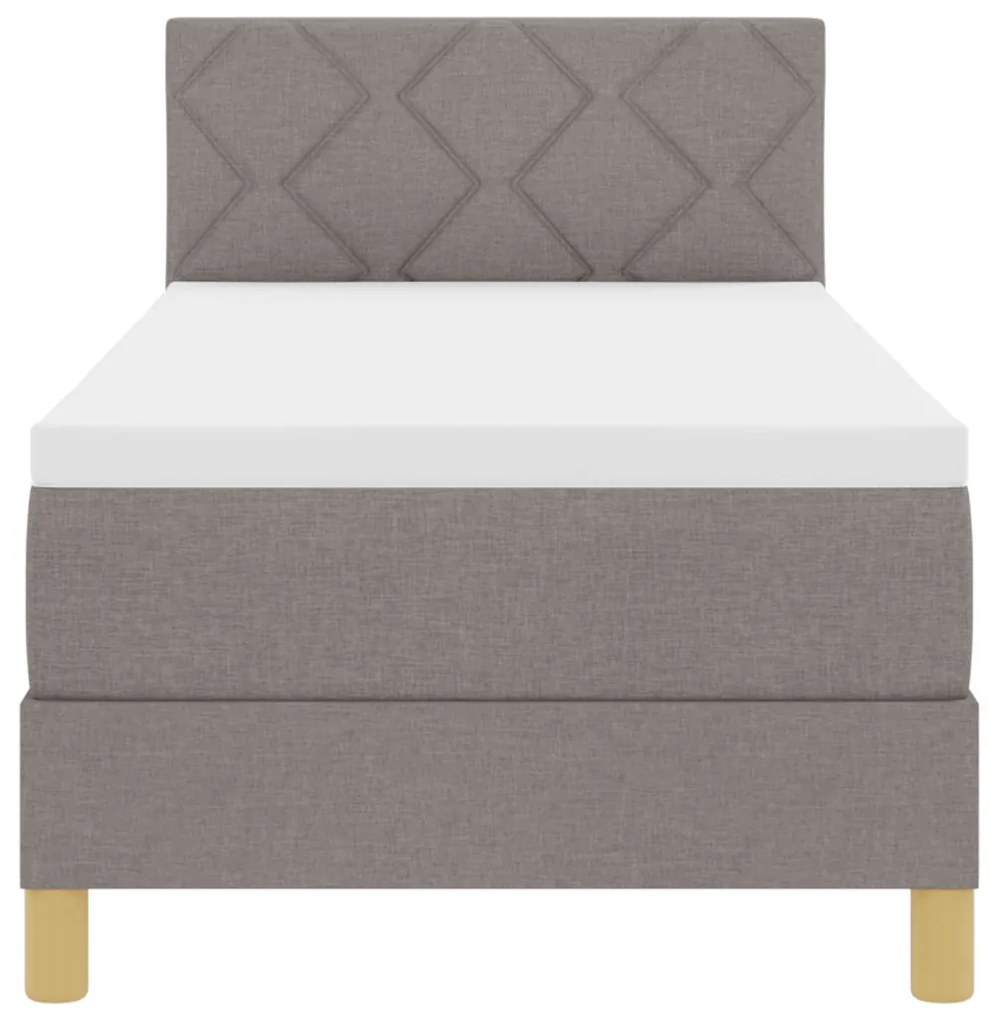 Boxspring ágy matraccal és LED bézs 80x200 cm szövet