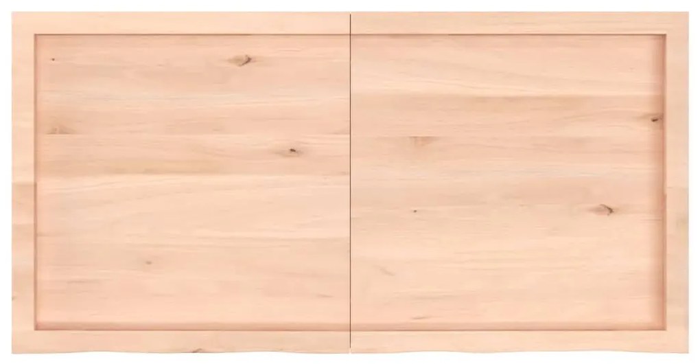 kezeletlen tömör tölgyfa fali polc 120x60x(2-6) cm
