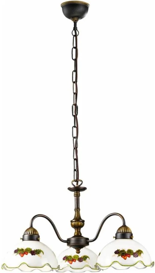 Kolarz 731.83.113 - NONNA láncos csillár 3xE27/75W/230V bordó/eper