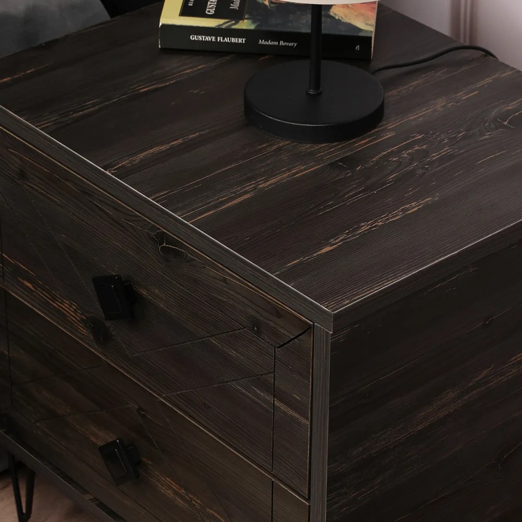 Luna Dark Brown éjjeliszekrény