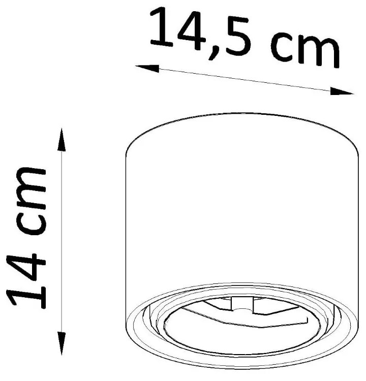 Fehér mennyezeti lámpa ø 14,5 cm Roxa – Nice Lamps