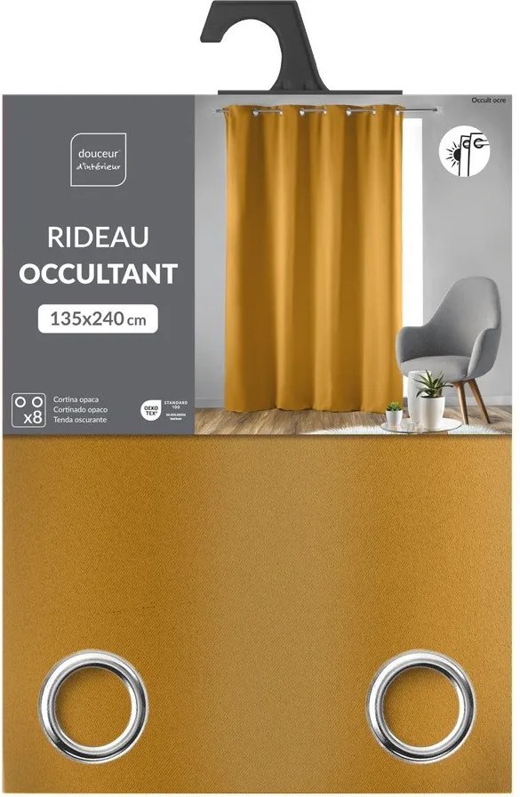Okkersárga sötétítő függöny 135x240 cm Occult – douceur d'intérieur