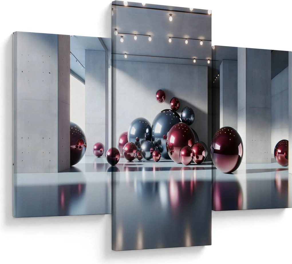 Kép - 3D tér gömbökkel II. (90x60 cm)