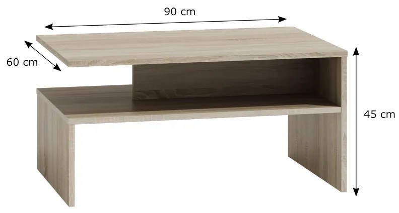 Leon III NEW Dohányzóasztal Sonoma N