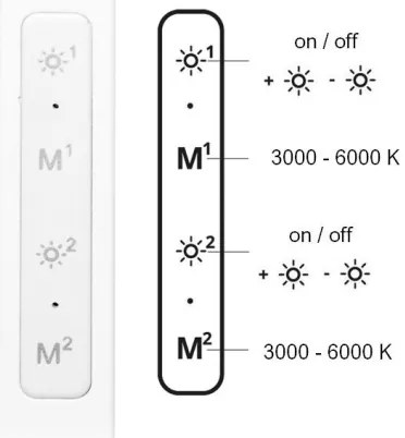 Ecolite LU19WT-BI- LED Dimmelhető asztali lámpa SPACE LED/8W + LED/11W/230V fehér