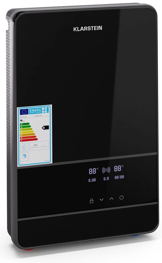 Blaze Flow Elektromos átfolyós vízmelegítő, rozsdamentes acél fűtőelem, LED kijelző, 24 kW