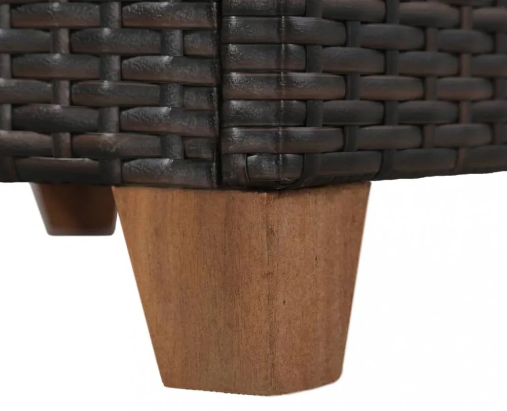 4 részes barna polyrattan kerti ülőgarnitúra párnával
