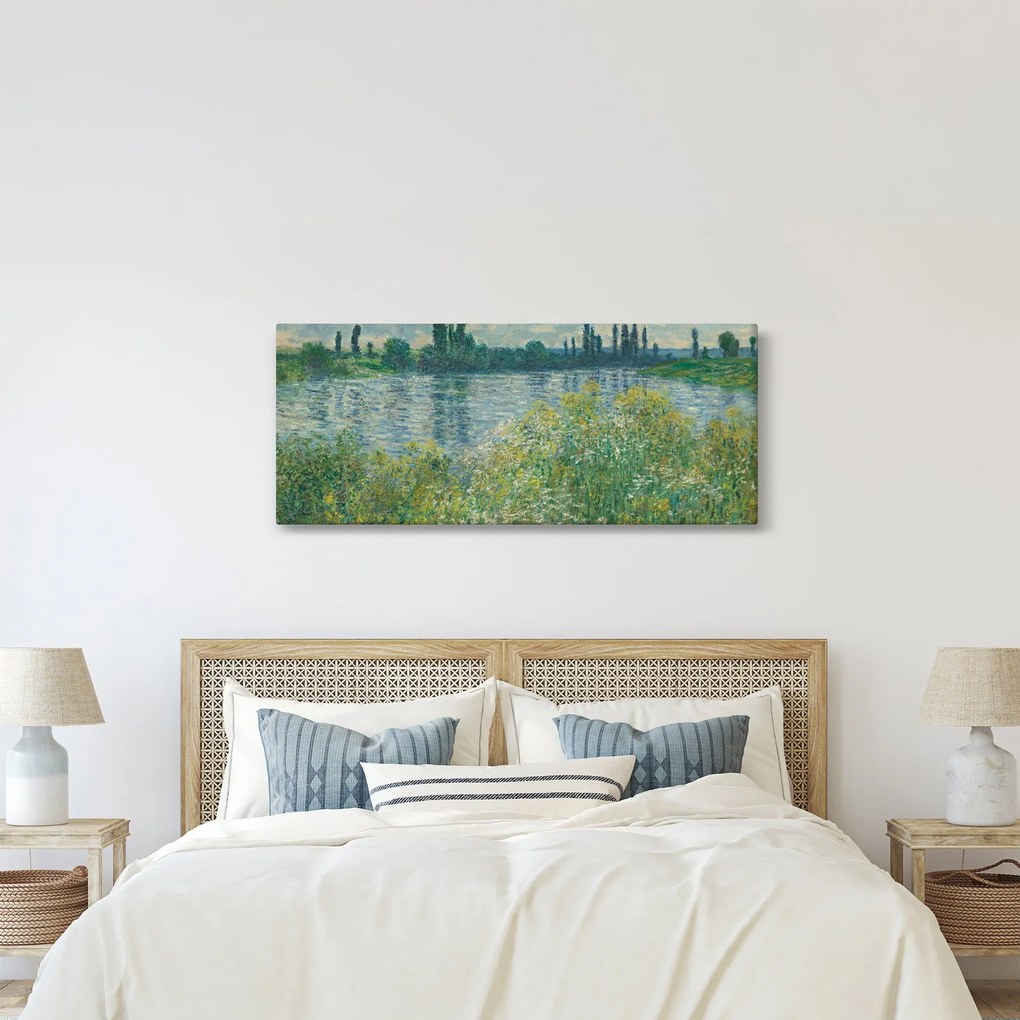 Kép - Claude Monet, Banks of the Seine, reprodukciók (120x50 cm)