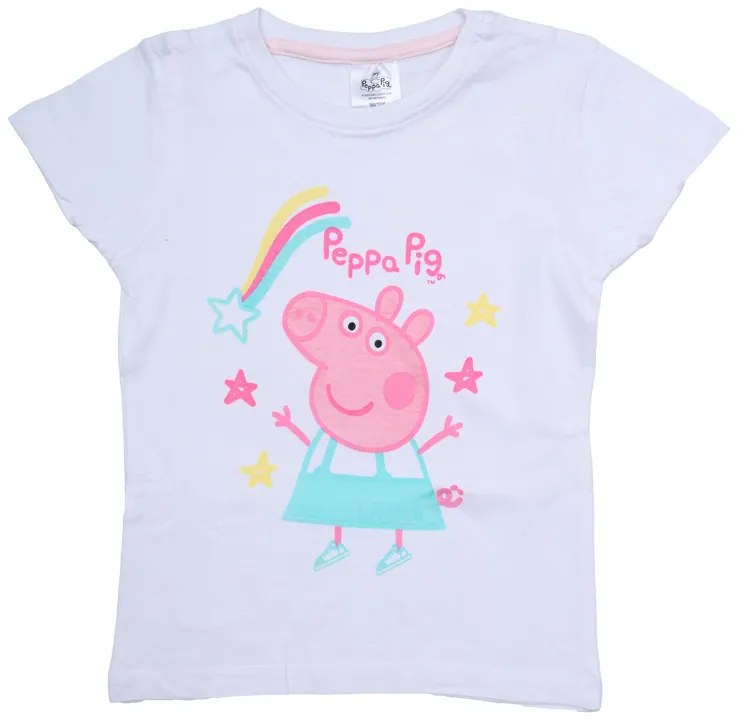 PEPPA MALAC gyerek póló 2 db világos rózsaszín/fehér - különböző méretekben Méret: 110 - 116