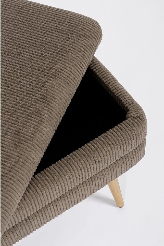 Szürkésbarna párnázott pad Olga – Bizzotto