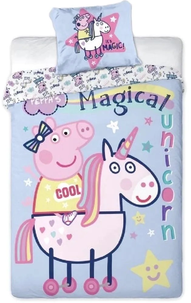 Lepedők Disney Peppa Pig rózsaszín 140x200cm+90x70cm Faro