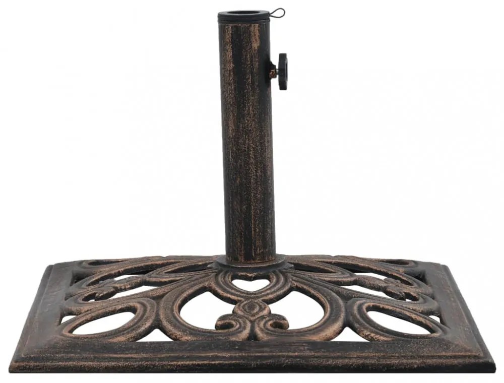 bronzszínű öntöttvas napernyőtalp 12 kg 49 cm