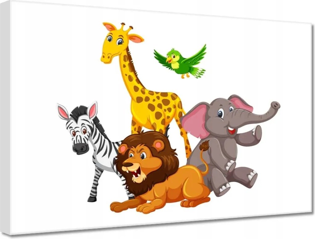 Vászonkép 30x20 Mosolygó szafari állatok