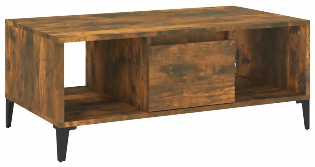 Füstös tölgy színű fatermék dohányzóasztal 90x50x36,5 cm