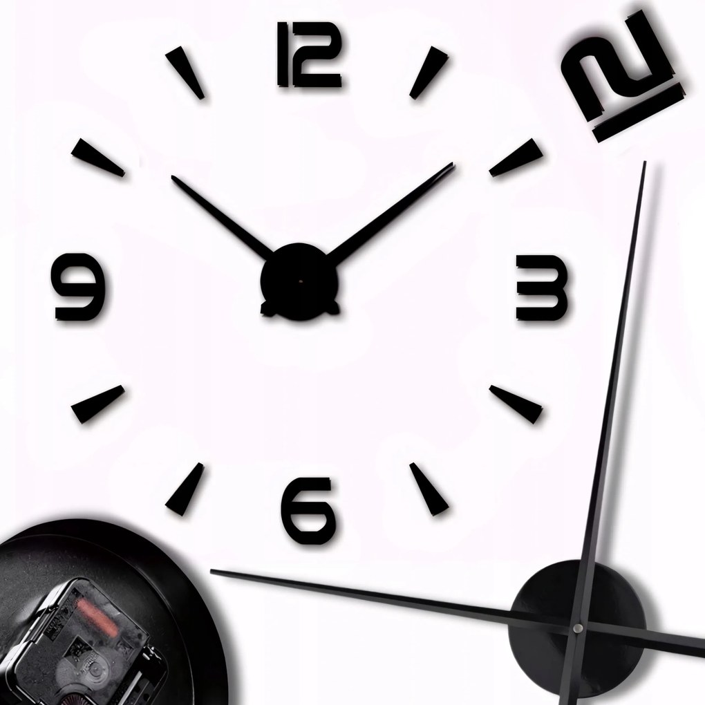 Falióra Modern 3D Hatás Öntapadós Diy Római Falióra 70-130CM