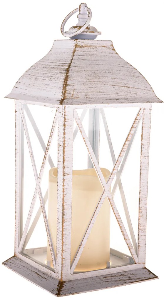 Winter LED lámpás, 30,5 x 14 cm, meleg fehér fény, műanyag