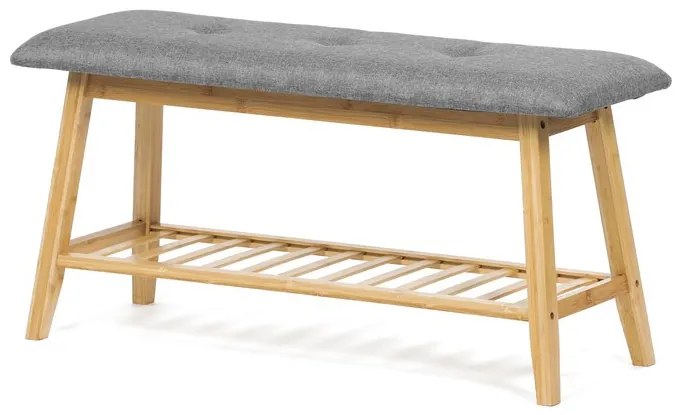 Natúr Bambusz Cipős, Szürke Betétekkel. DR-N1012 GREY2