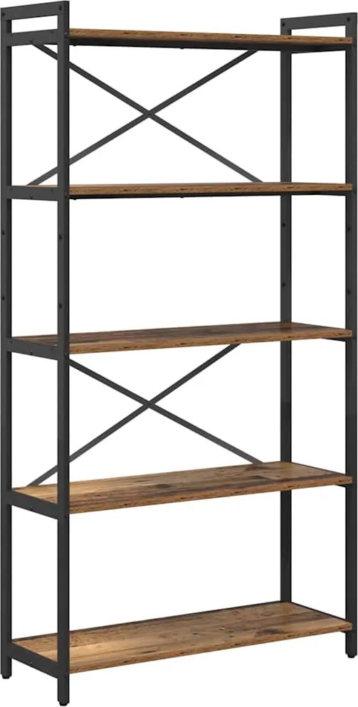vidaXL Könyvespolc Régi fa 80 x 30 x 155 cm Faanyag