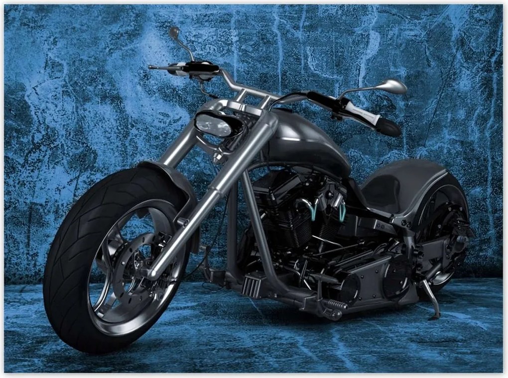 Poszterek 135x100 Kék fal Chopper